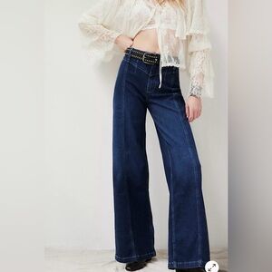 Free People We The Free Libre Wide Leg Jeans Size 28 in color Lock & Key